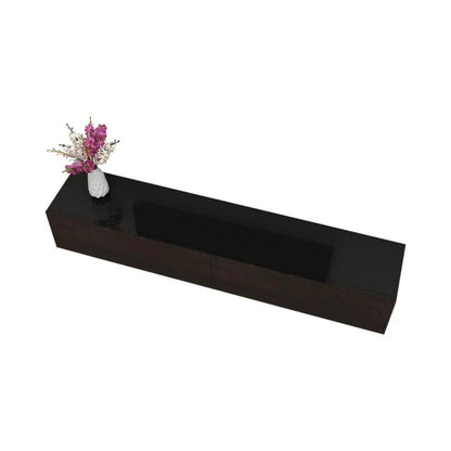 Arqam Furnish Black High Gloss Finish Floating TV Console